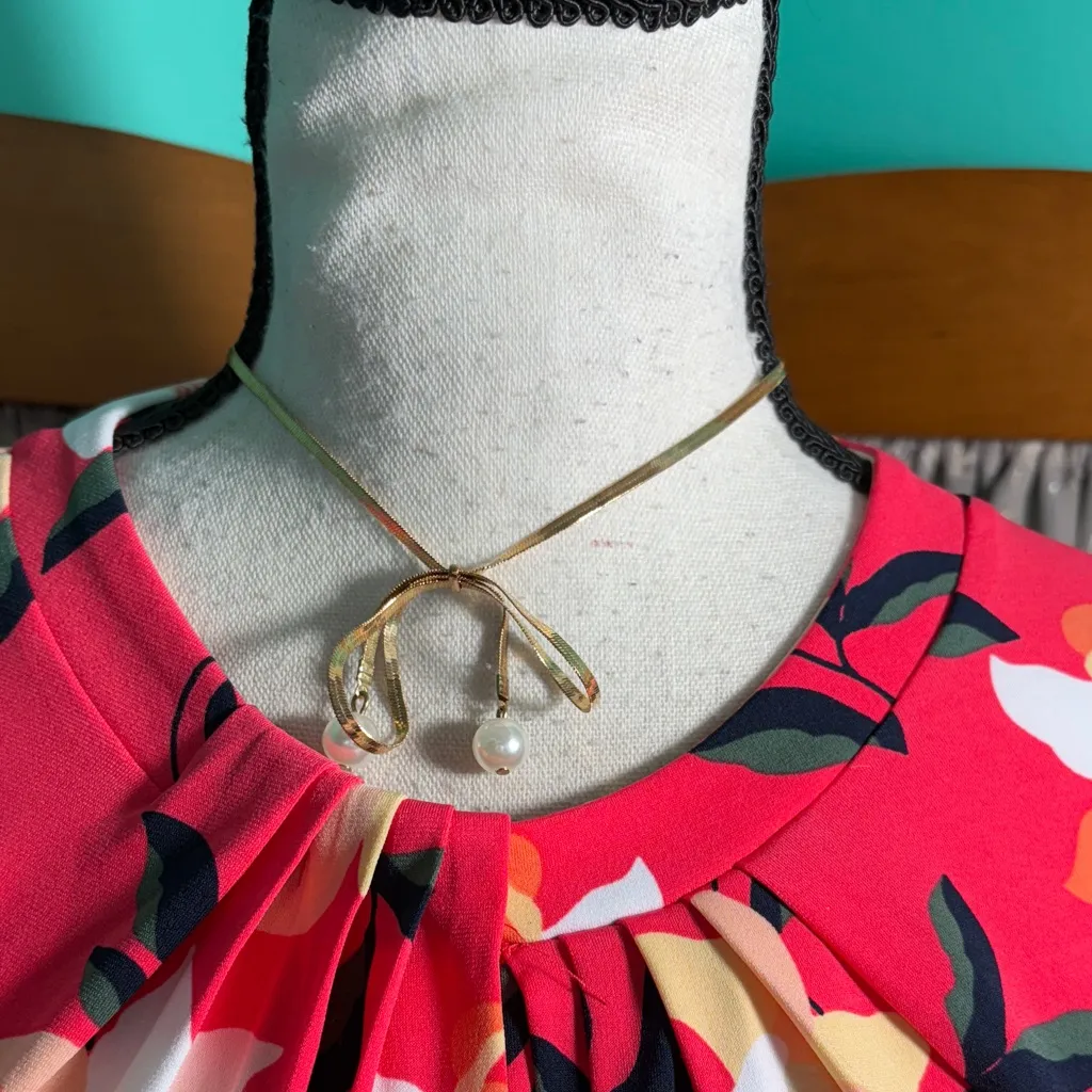 Liz Claiborne coral Floral Blouse - Image 2