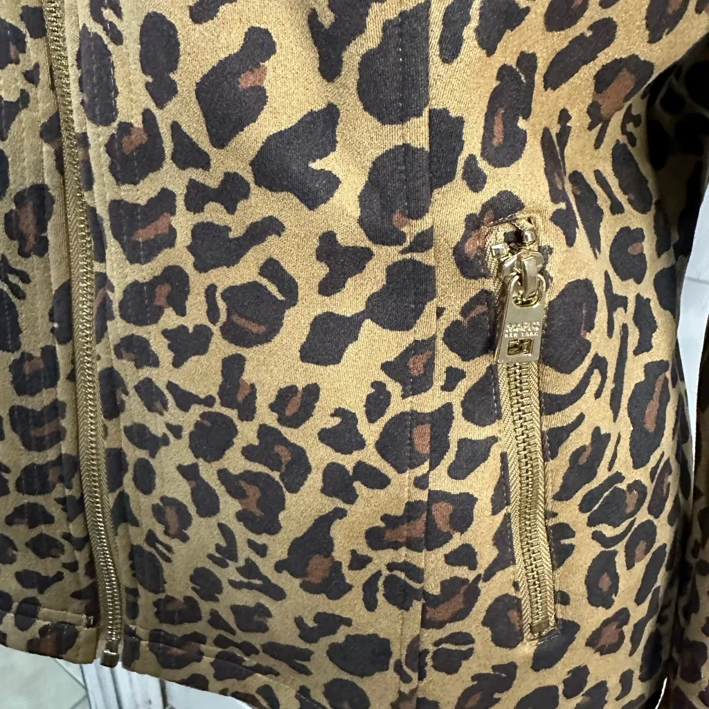 Marc New York Andrew Marc Animal Leopard Print Zip Jacket - Image 3