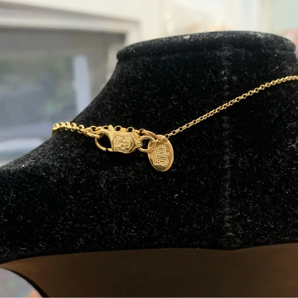 Juicy Couture Pam Gela Palm Tree Rhinestones & Faux Pearl Coconuts Necklace - Image 6