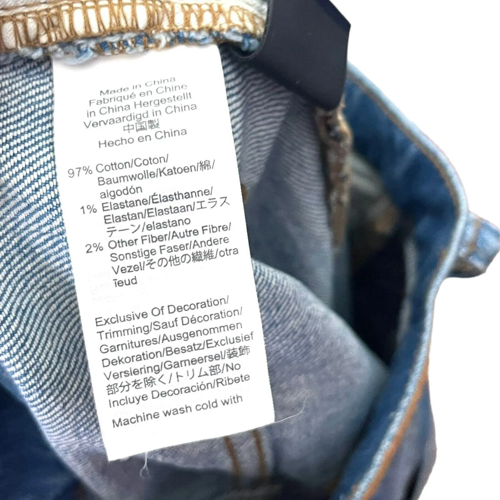 Madewell Classic Straight Jeans Women’s Size 24 Novello Wash Distressed Hem - Image 13