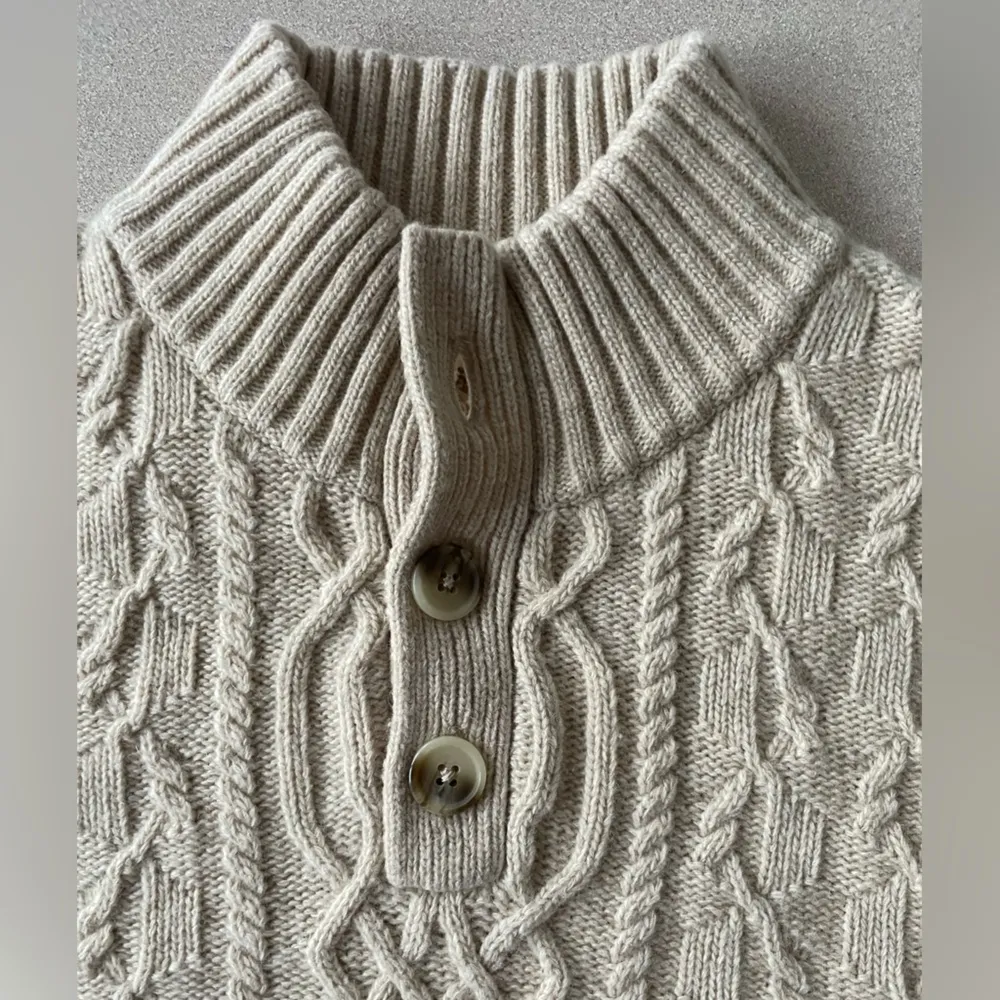 Bonobos Cream Cable Knit Wool Blend Sweater Size Large‎ EUC - Image 5