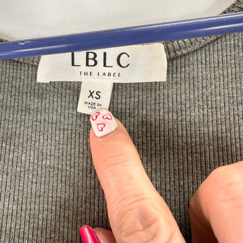 LBLC The Label Samantha Knit Ribbed Romper Jumpsuit Joggers Size XS - Image 6