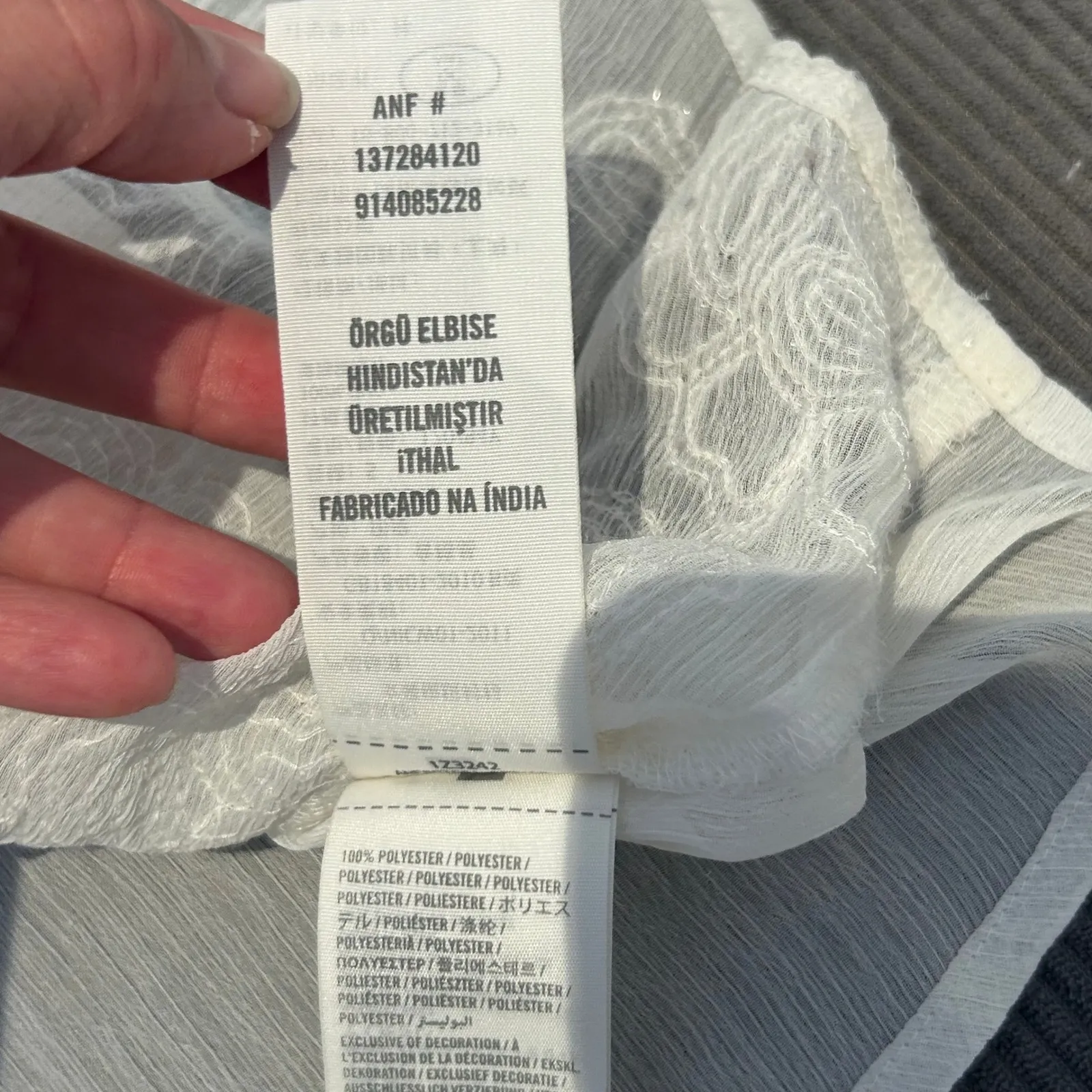 Abercrombie Fitch White Floral Lace Sheer Tank Top Womens Size S - Image 5