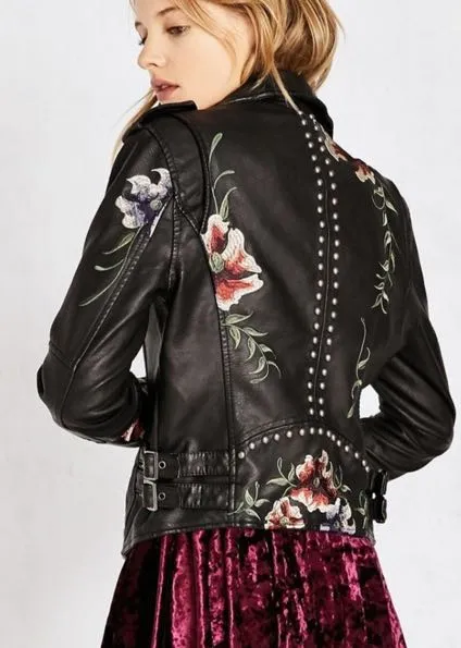 BLANK NYC Floral Leather Jacket - Image 2