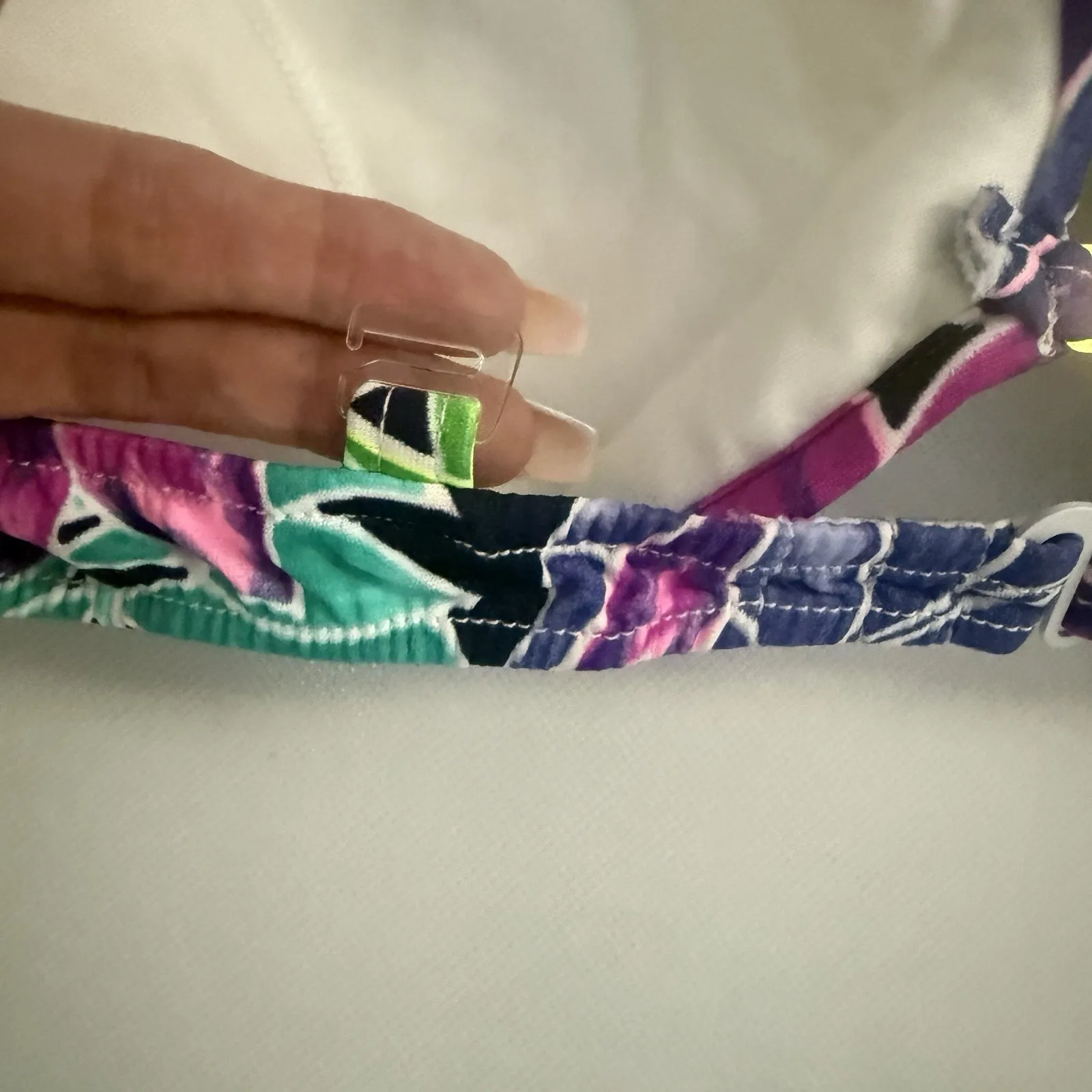 NWT Vintage Venus Flower Leaves Tropical USA Padded Bikini Top 80’s 90’s Sz DD - Image 5