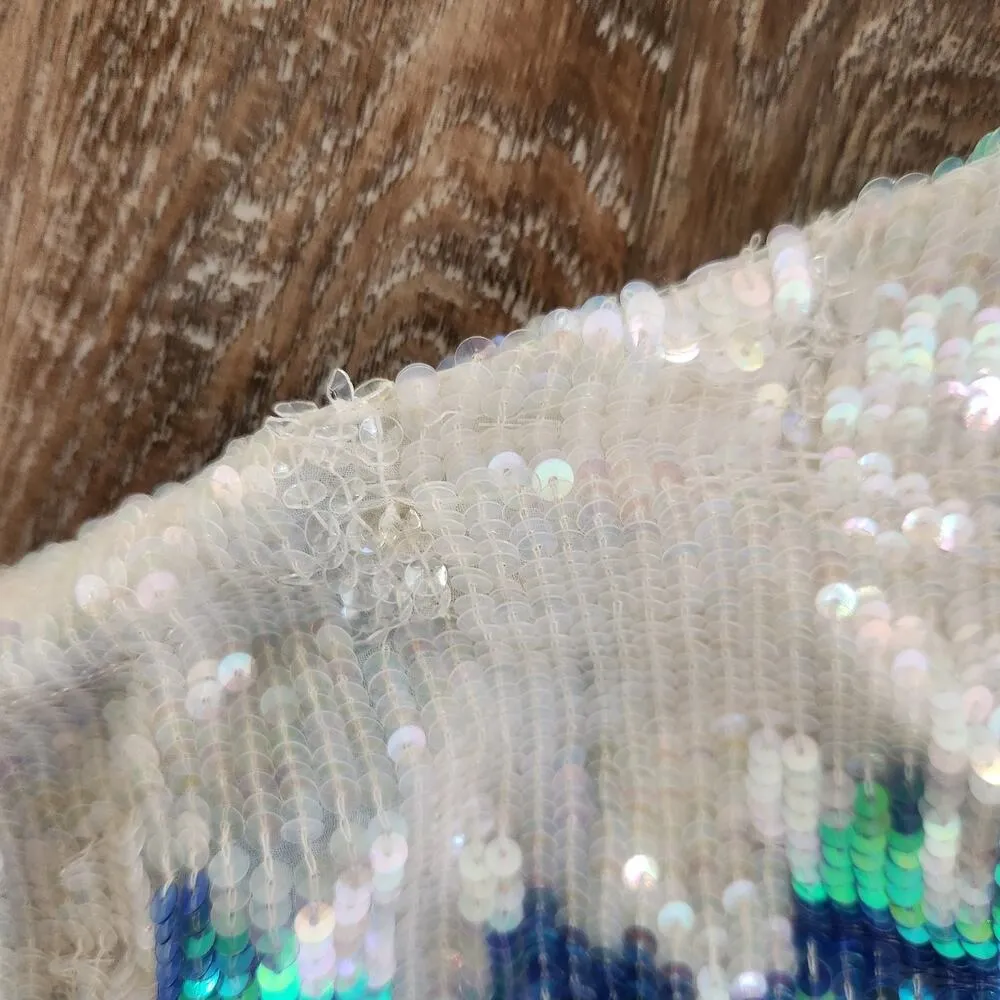 Retrofete Yasmin Sequin Dress in Unicorn Dip Dye Off the Shoulder Size S/M? - Image 11