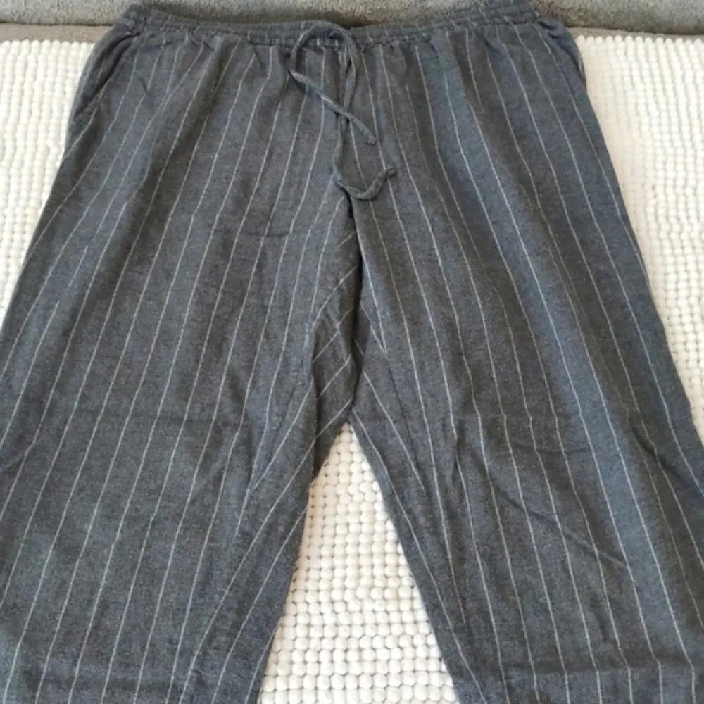 J. Crew Gray 100% Cotton Striped Lounge Weekend Pants Size Small EUC #7630 - Image 5