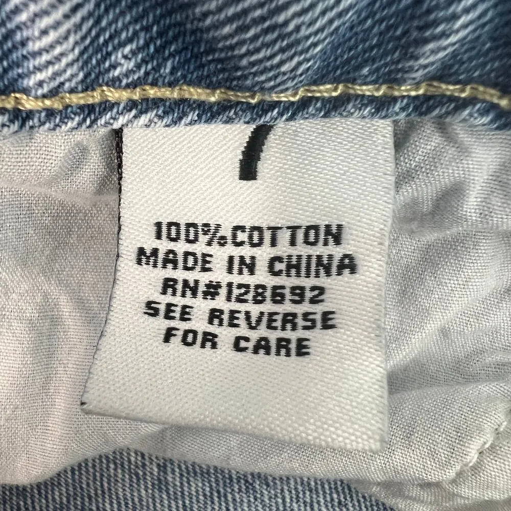 Madden NYC Distressed Western High Rise Rodeo Festival Juniors Denim Shorts 7 Size 27 - Image 5