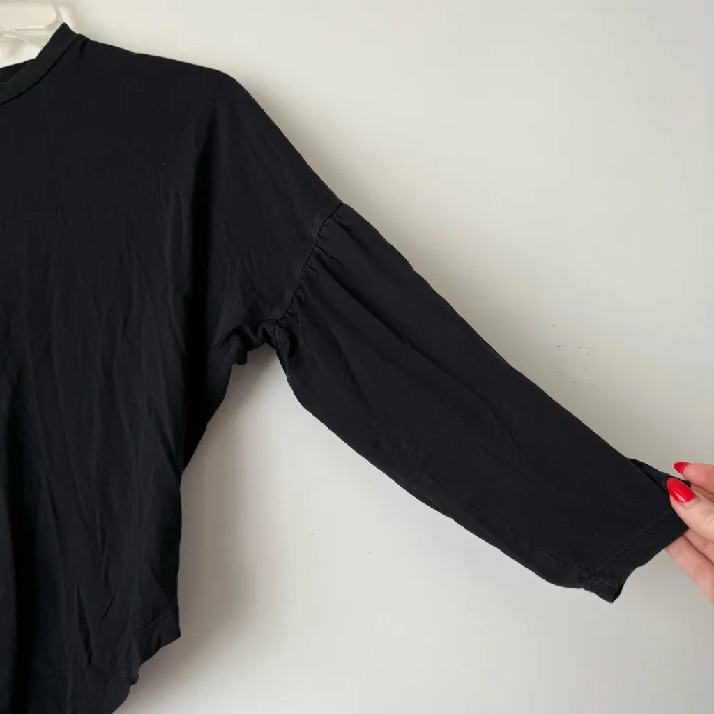 Dazey LA Black Puff Sleeve Long Sleeve Tee S - Image 6