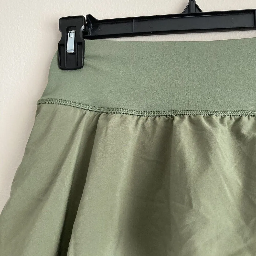 Offline By Aerie Ruffled Skirt Green Skort Womens Size Small Pull On Athletic - Image 2