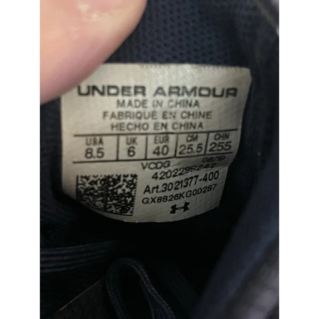 Under Armour Block City 2.0 Womens Size 8.5 Volleyball Shoes Navy White Low Top - Image 5