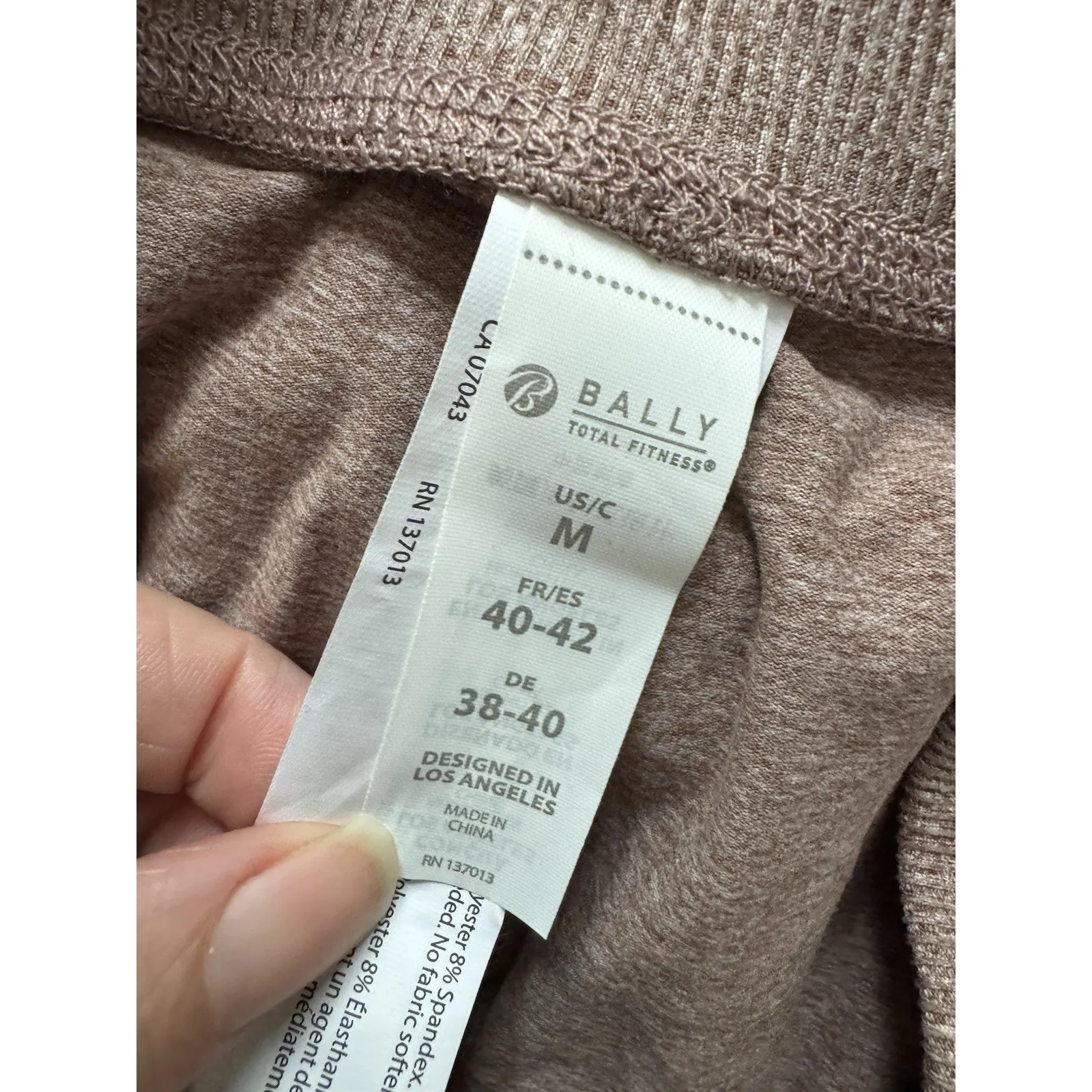 NWT Bally Total Fitness Dry Wik Deep Taupe High Rise Jogger Pants Womens Medium Brown - Image 6