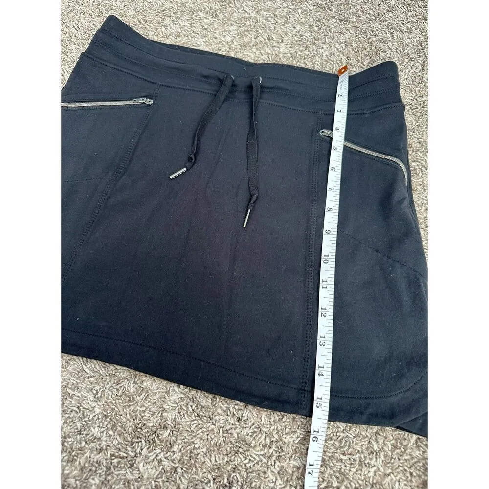 Athleta Black Metro Pull-On Active Skort Skirt Zipper Pockets Stretchy Size XS - Image 8