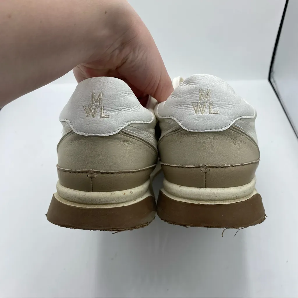 Madewell Kickoff Trainer Sneakers Low Top Old School Retro Leather Shoes Sz 10.5 - Image 3