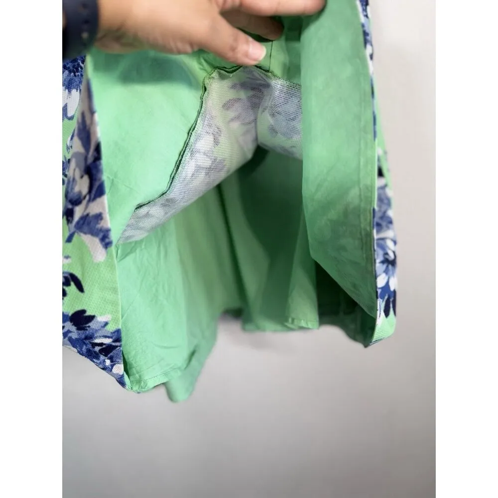 J.Crew‎ Photo Floral Dress Women’s Size 4 Mint Green Blue Spring Pockets A - Image 8