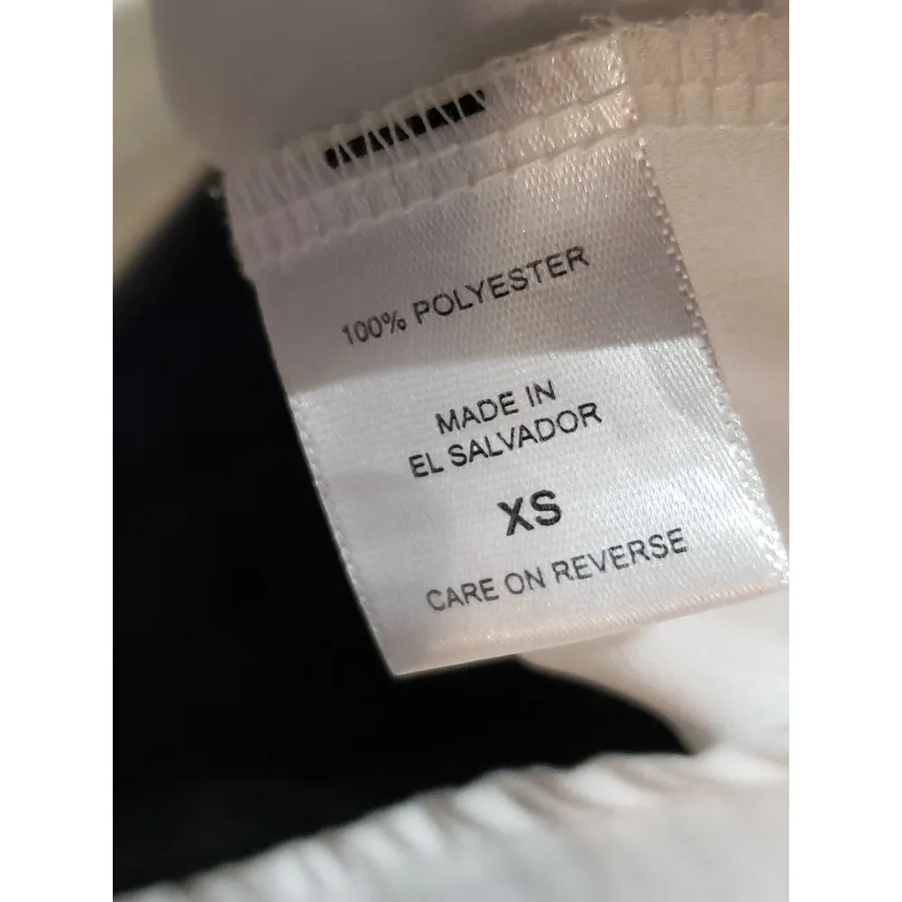 Sweet Pea  Top Blouse Women's X-Small White Solid Casual Long Sleeve Round Neck - Image 6