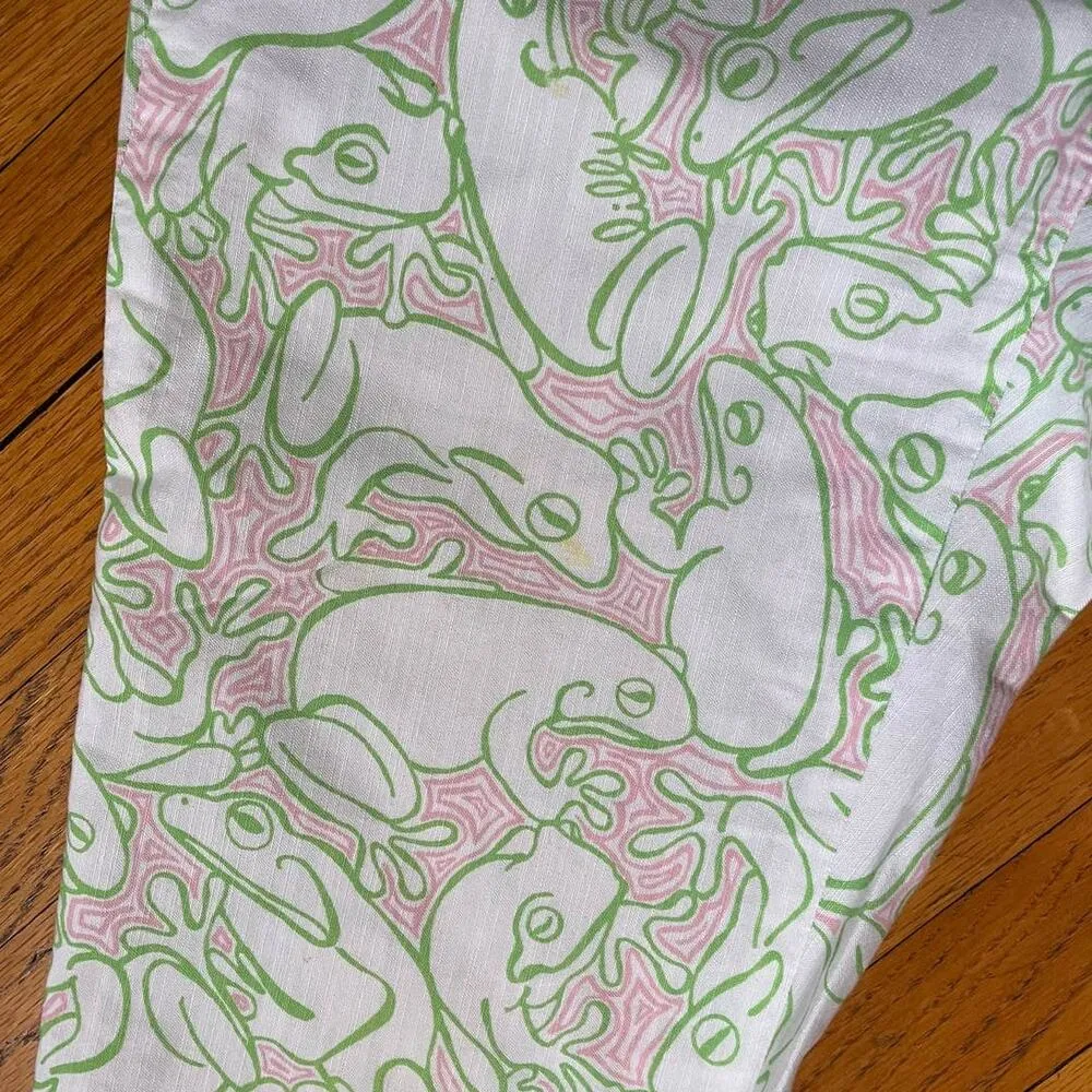 Lilly Pulitzer Originals Lilly's Pad Frog Resort Fit Capri Pants - size 4 - Image 6