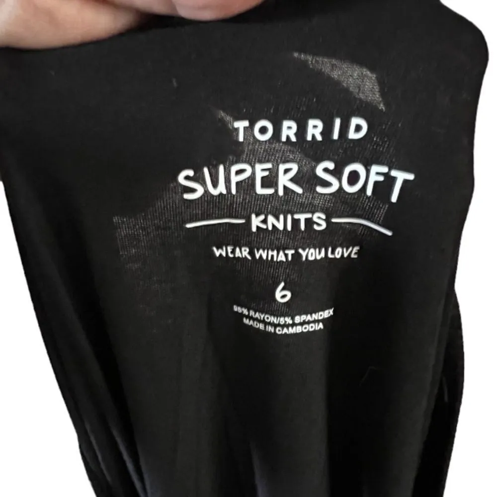 Torrid Super Soft Knits‎ Black Dress Top - Image 5