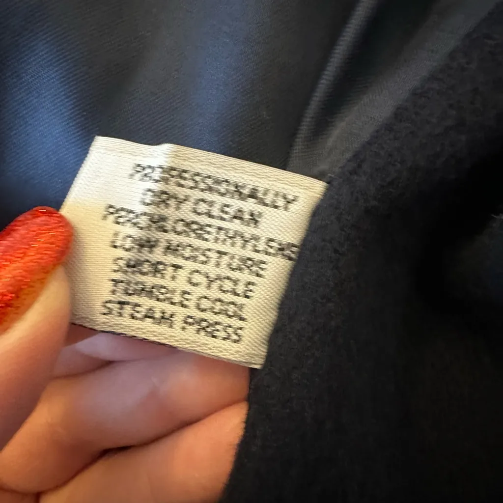 Forecaster of Boston 100% Wool Navy Blue Coat Womens Size 9/10 - Image 8