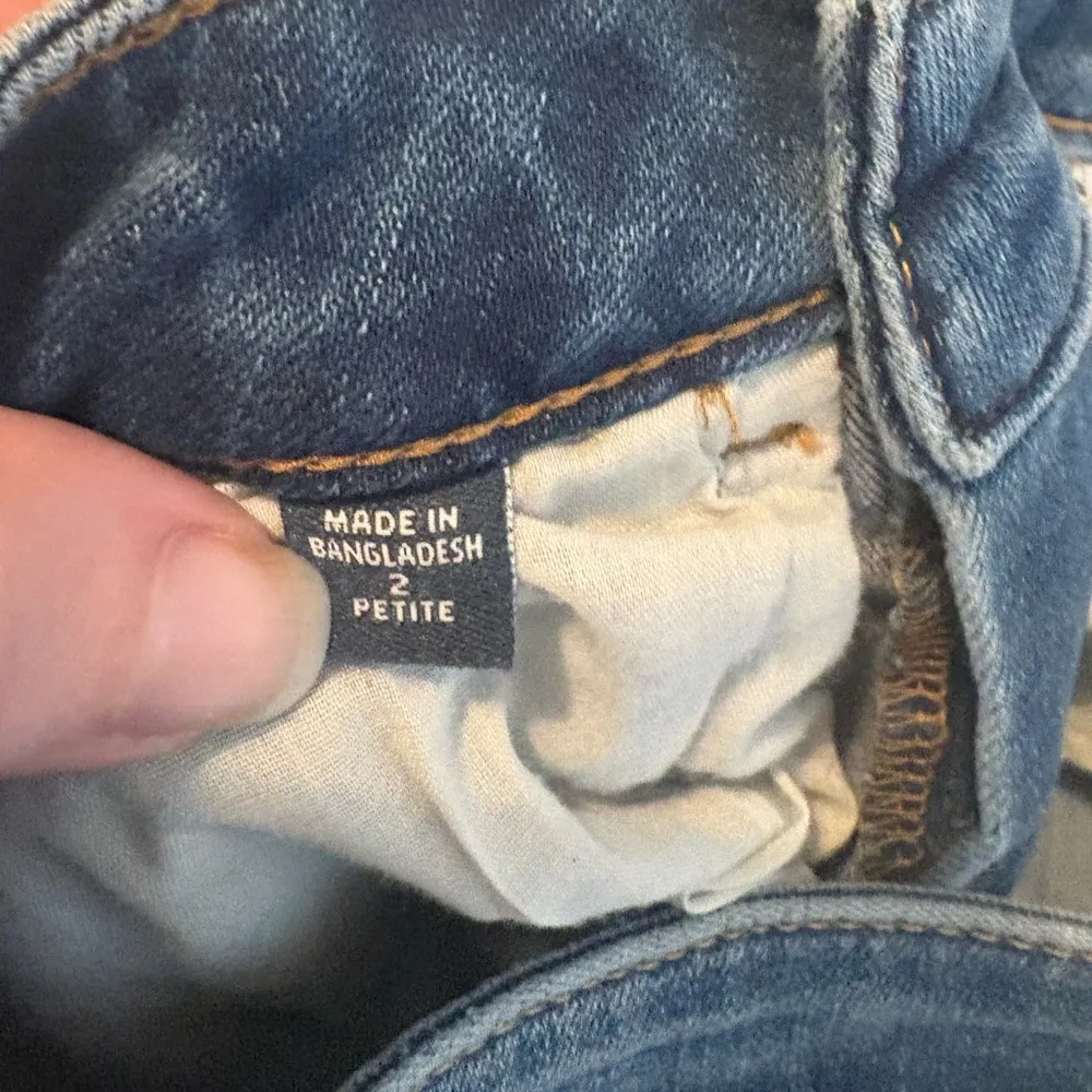 J Jill High Rise Boot Cut Jeans Raw Hem Women's 2 Petite 0329 Blue Size 2P - Image 11