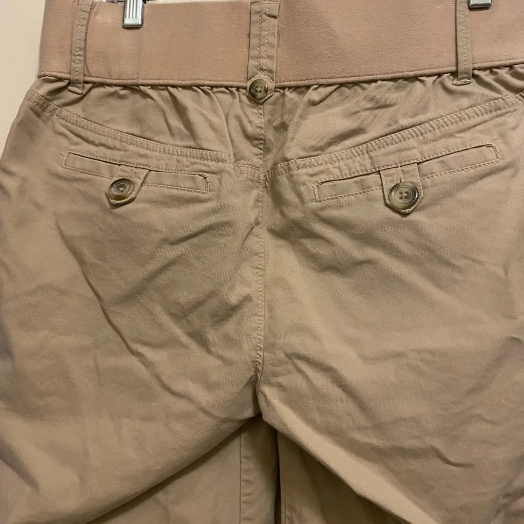 Old Navy Stretch Womens Maternity Capri Pants Beige M Medium Low Rise 32” To 40” - Image 5