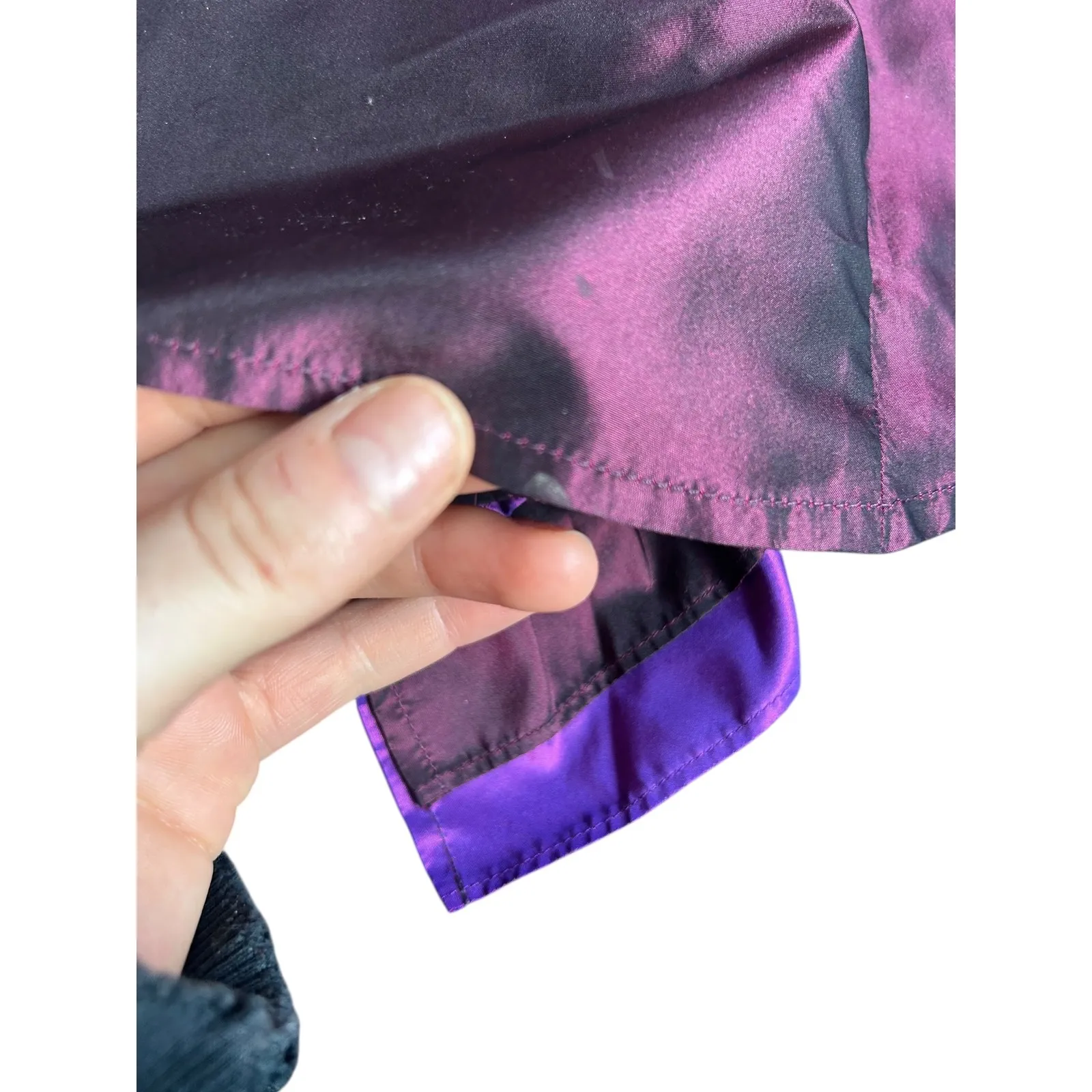 Etro Milano Womens Iridescent Ruffle Neck Long Sleeve Blouse Size 42 Purple Size L - Image 8