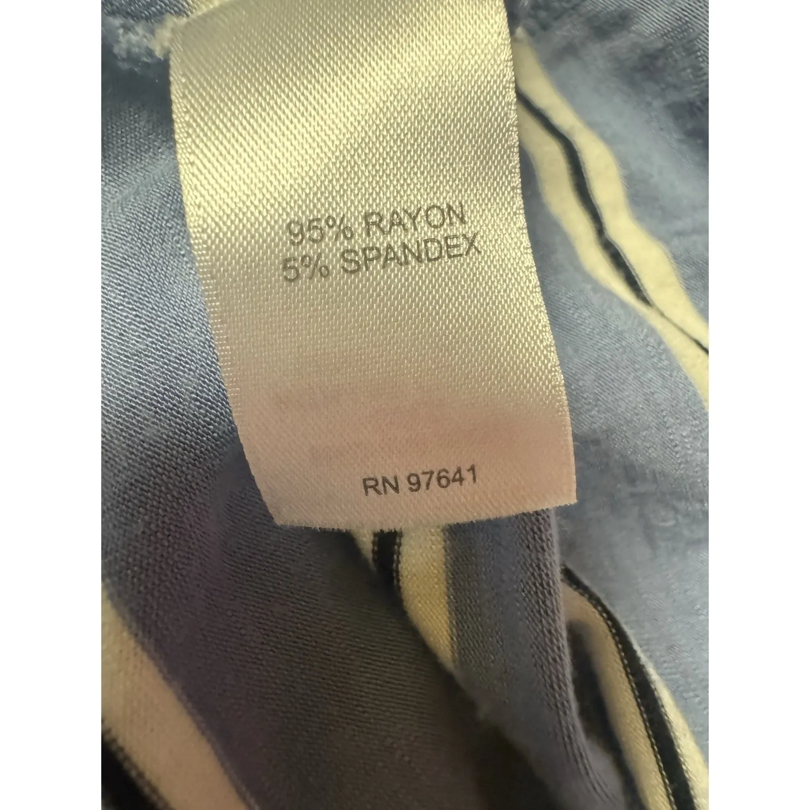 J. Jill Women's Size L Blue Black and White Striped Maxi Dress Short Sleeve Size L - Image 14