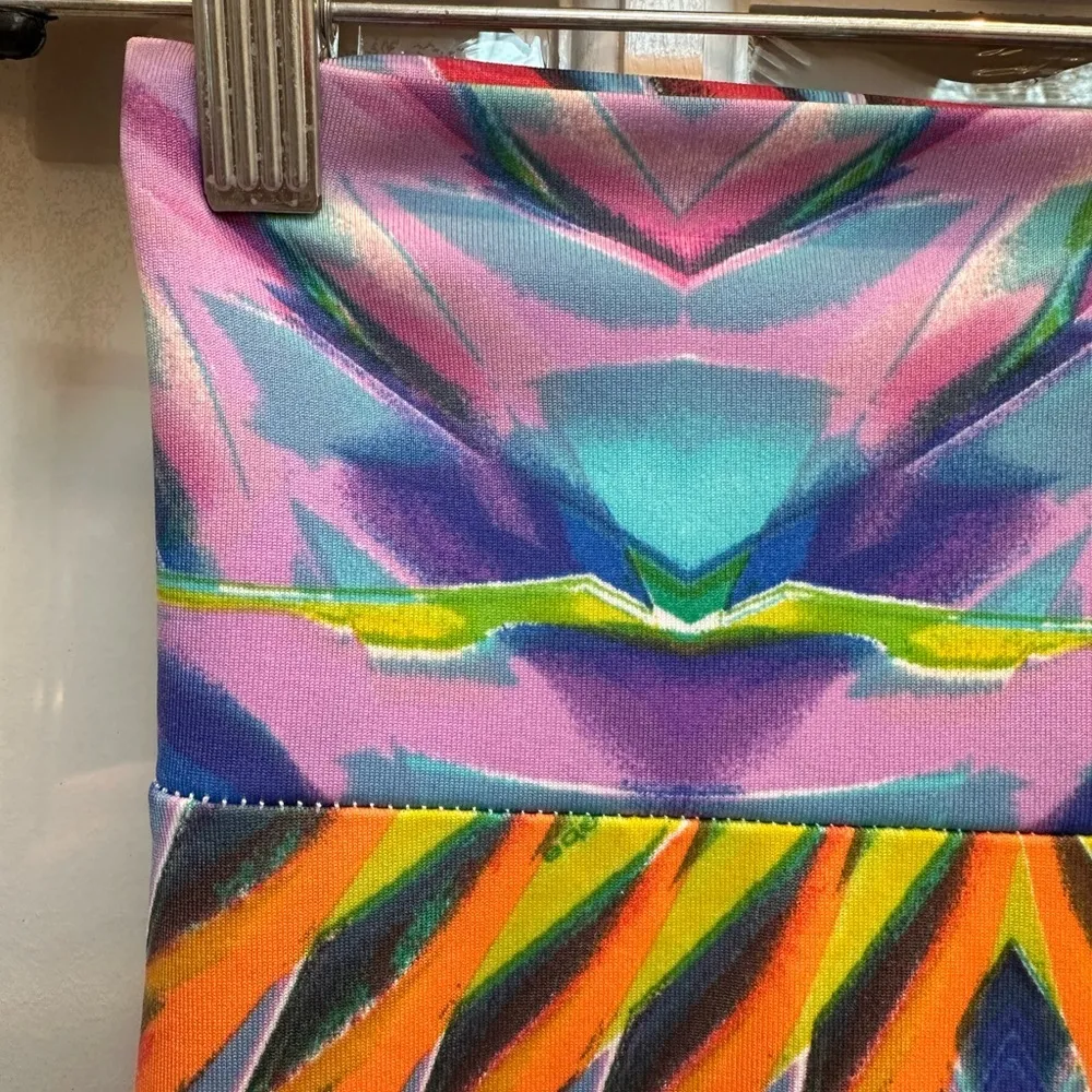 Bebe Y2K Bodycon High Waisted Fitted Midi Skirt Retro Vibes Tie Dye Size XXS - Image 2