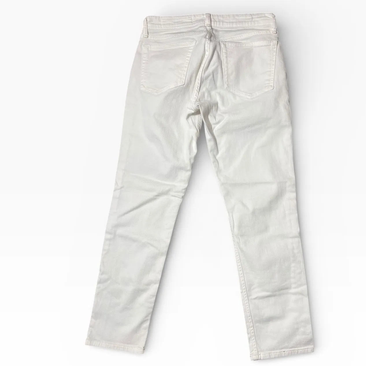 Rag & Bone Dre Low Rise Slim Boyfriend Ankle Jeans White Denim Womens Size 24x26 - Image 2
