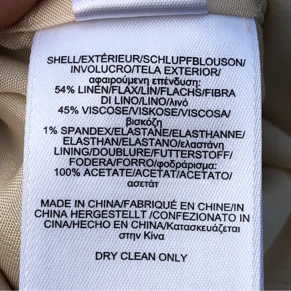 Fully lined linen Cream shift dress 8 - Image 11