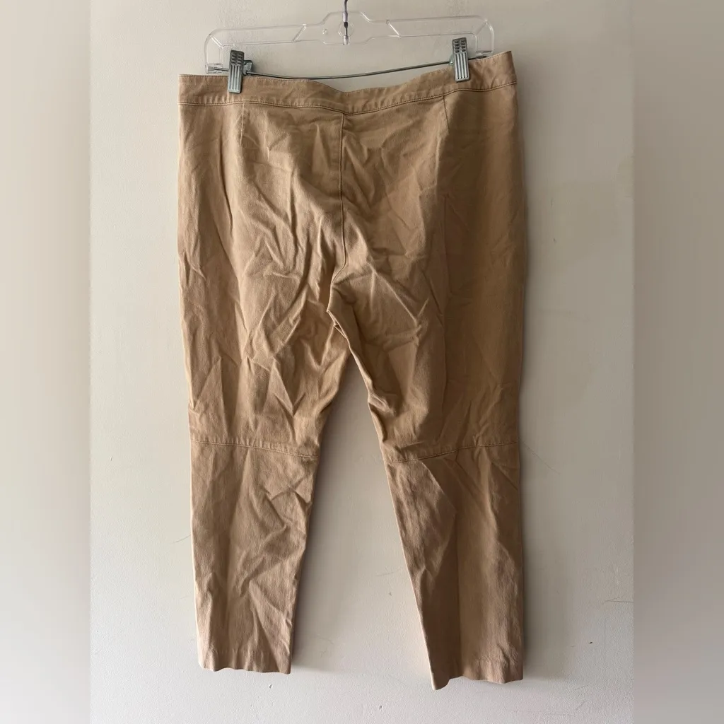 Lauren Ralph Lauren Women's Petites Khaki Skinny Crop Pants Brown Size 12P - Image 4
