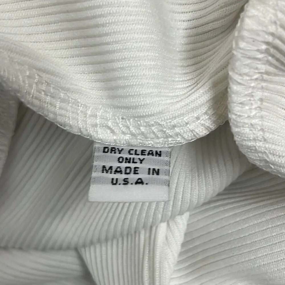 Kimberly Taylor Large Icon Blanc Dress Ivory Plunge Twist Front Long Sleeve NWT - Image 7