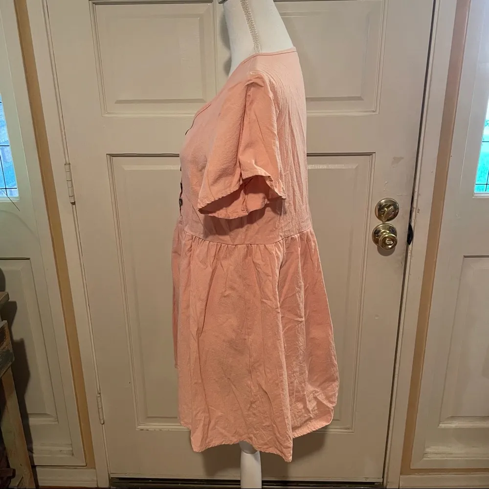 Shein Pink/Peach Baby Doll Style Dress - Image 5