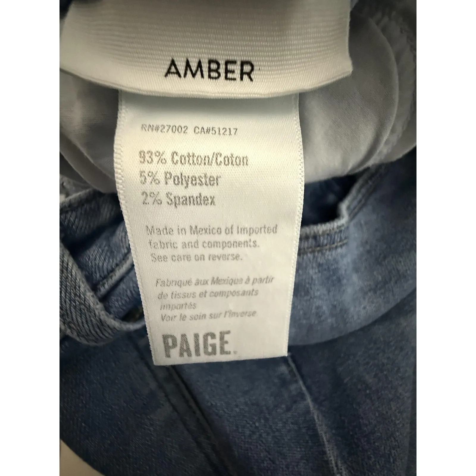 Paige Jeans Womens 32 Light Wash Blue Amber Straight Leg Stretch Denim 5 Pocket - Image 6