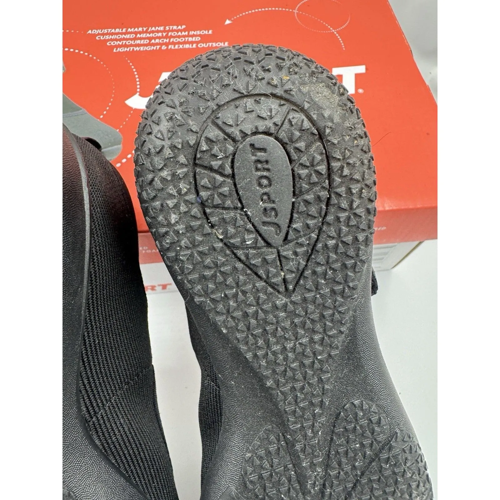 Jsport Womens Shoes Black Mary Jane Memory Foam Contoured Arch Lightweight 7.5 - Image 15