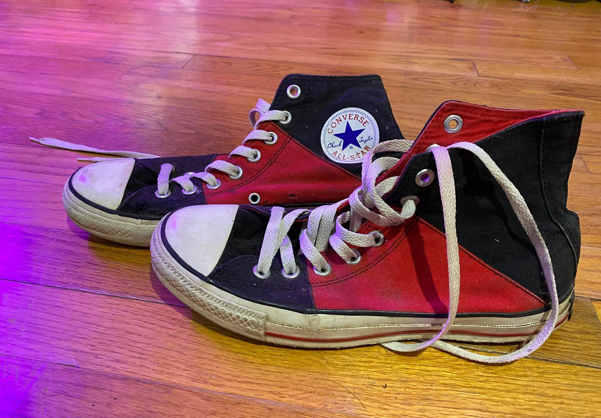 Converse Red and Black Classic High Tops - Image 2