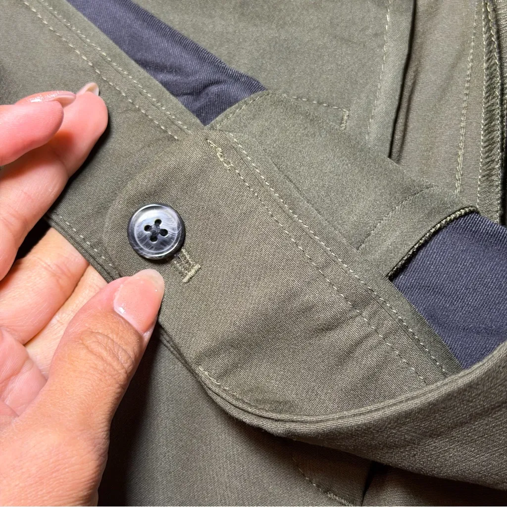 White House Black Market Green Slim Fit Dress Pants Size 6 Wide Leg Stretch - Image 8