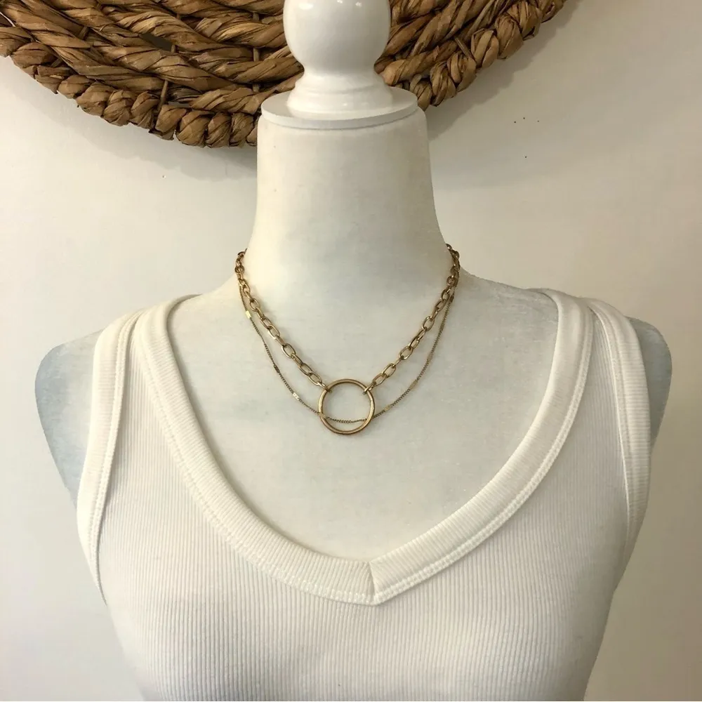 Elise Gold Layered Necklace from DressUp Boutique - Image 3
