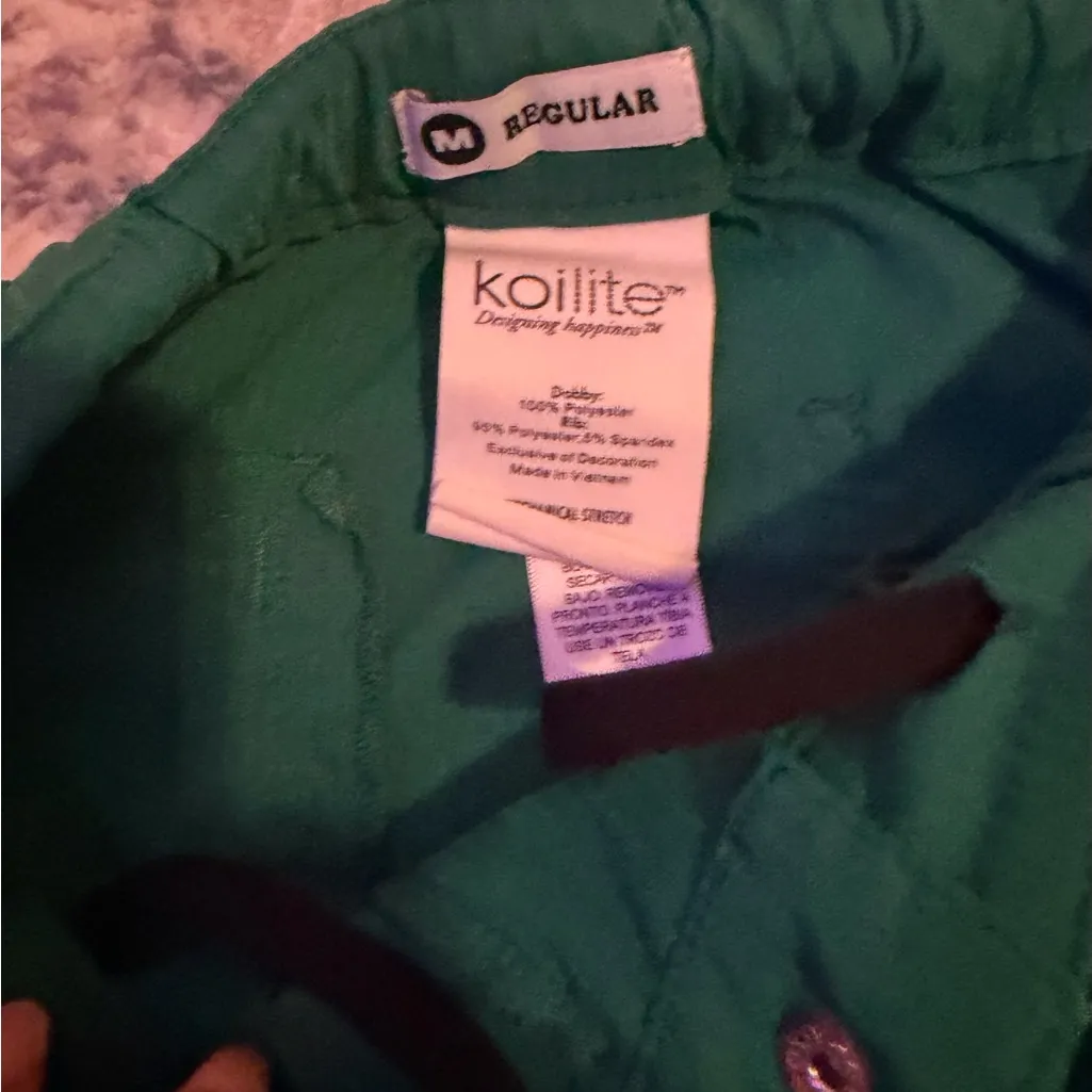 Koi lite hunter green scrub pants Size M - Image 4