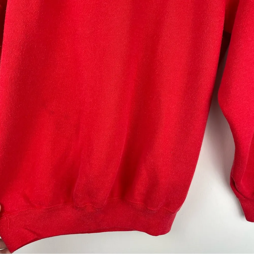 Vtg Y2K Texas Pullover Sweatshirt Sz Medium Aztec Western Red - Image 10