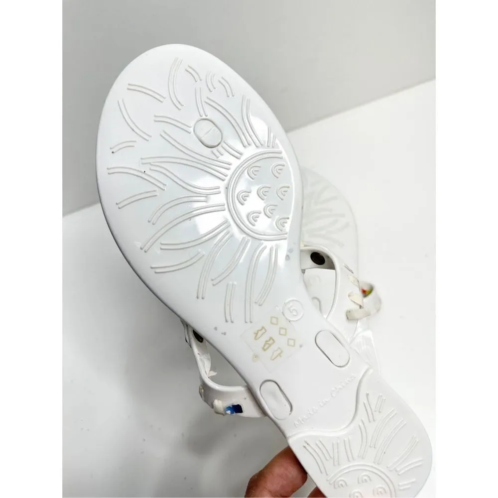 Jack Rogers Sandals Womens Size 5‎ White Georgica Jelly Slip On Flats - Image 8