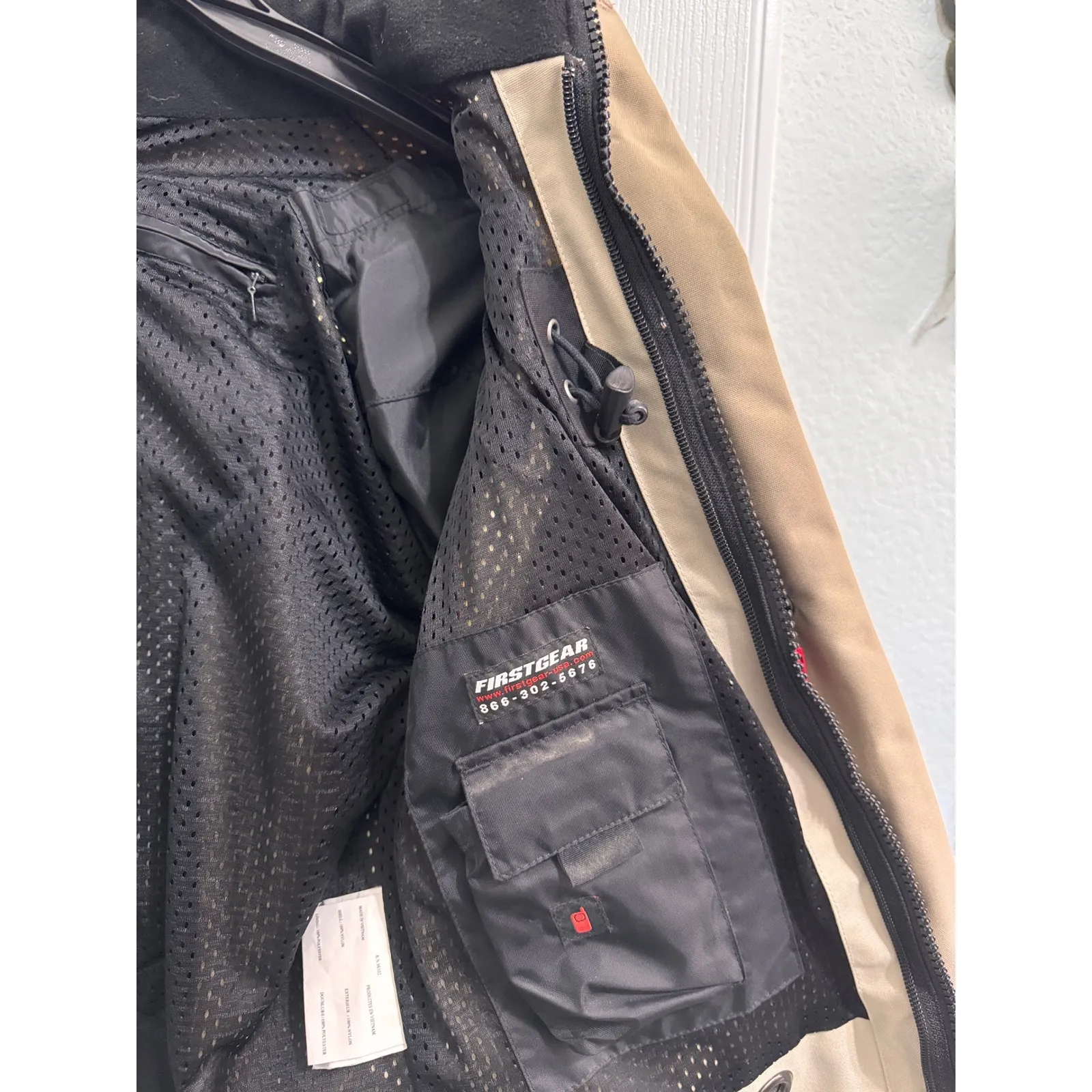 Firstgear womens Motorcycle Jacket All Weather Riding Technical Performance Gear Tan - Image 13