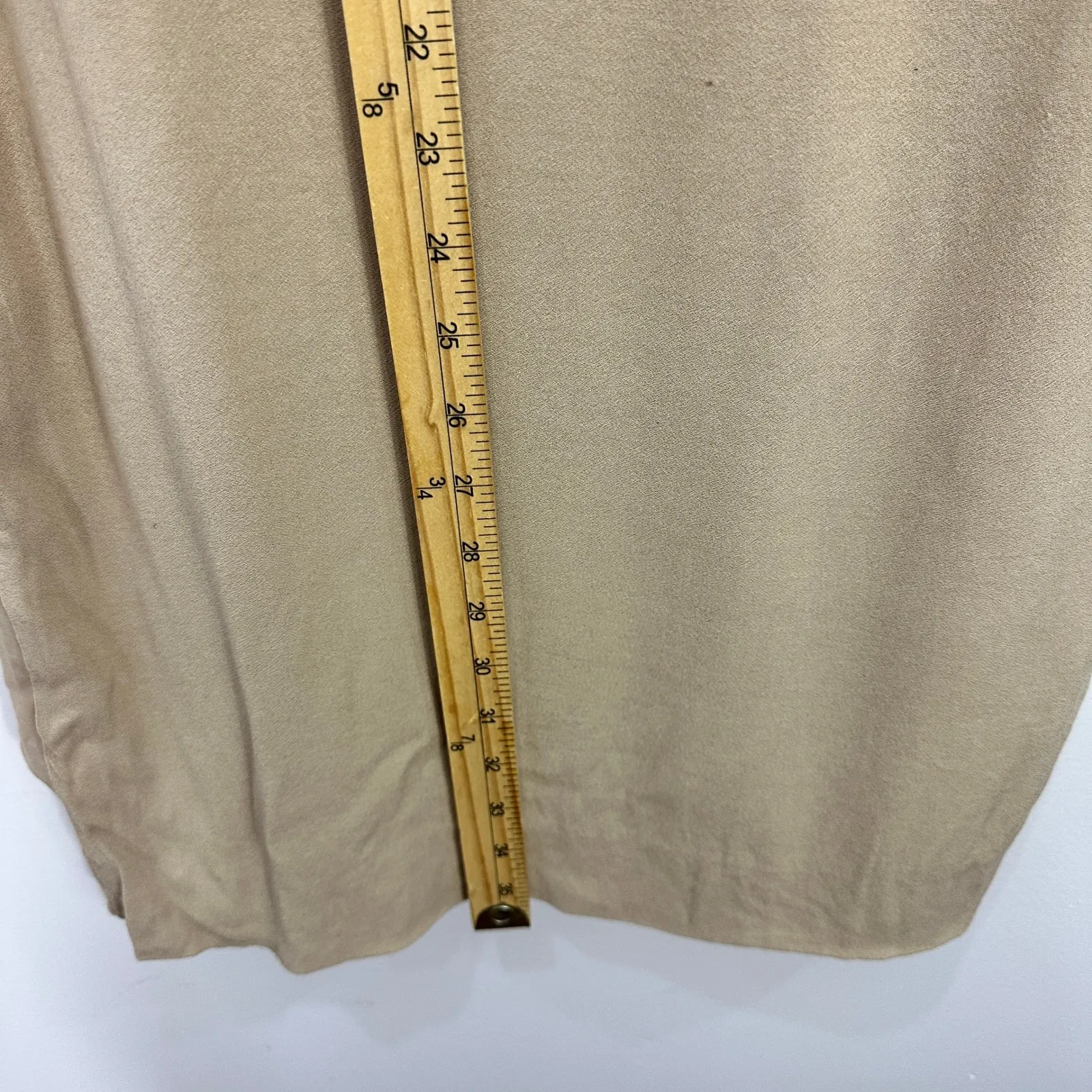 European Culture Shift Dress Womens XS Tan Sleeveless Minimalist Quiet Luxury - Image 7