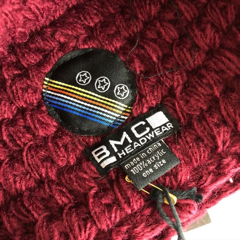 BMC Headwear Infinity Scarf Chunky Knit Warm Red - Image 2