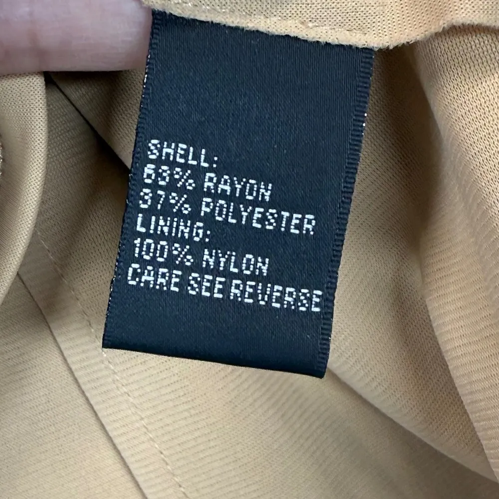 Carmen Marc Valvo metallic crocheted knit Tank Top Sleeveless Lined Party Top 2X - Image 6