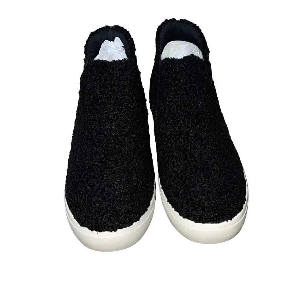 New Unionbay Women's Ella Sneaker Black Faux Shearling Booties Size 8M - Image 2