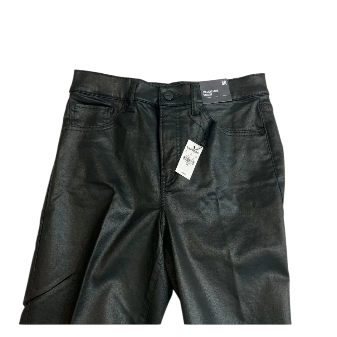 Express Black Faux Leather Pants - Image 3