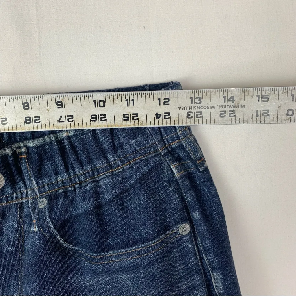 Rag & Bone size XS Miramar joggers Blue Cotton Terry faux jeans printed denim - Image 7