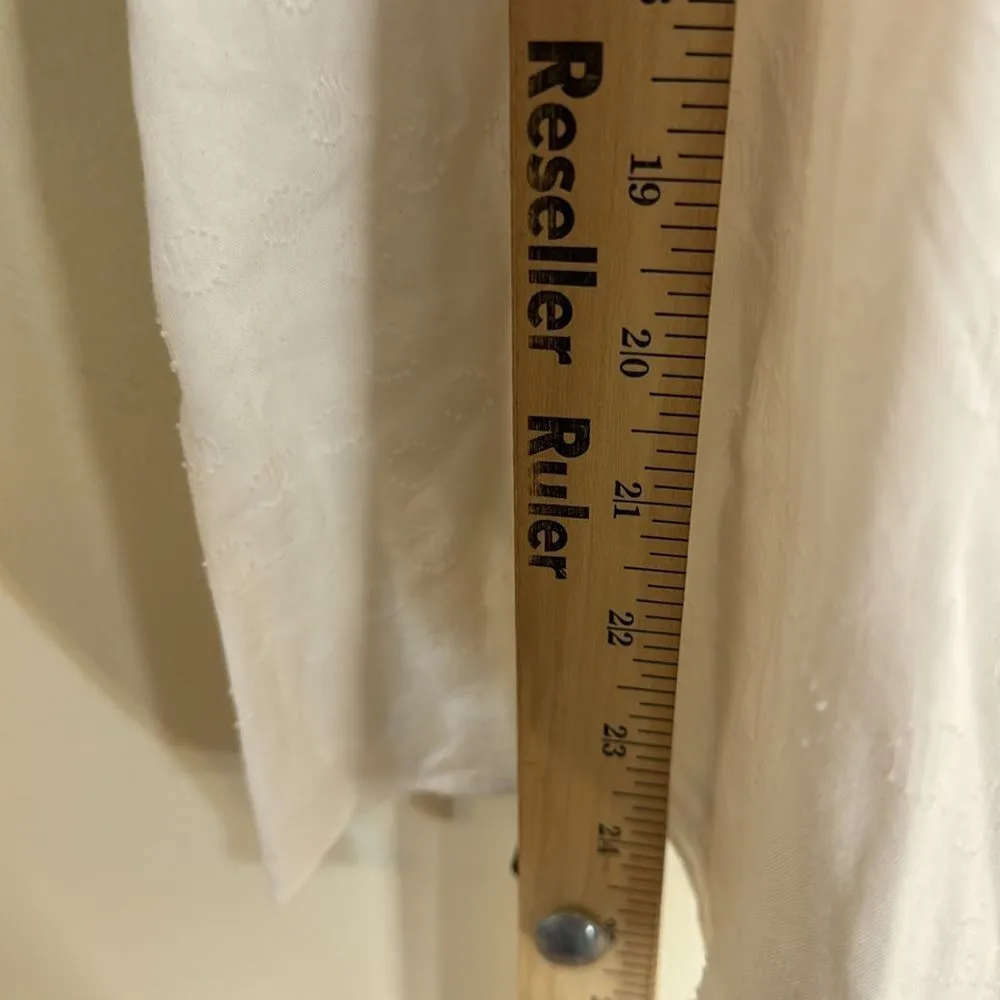 Iilly Pulitzer ladies florentina top resort white cotton circle clip blouse XS - Image 11