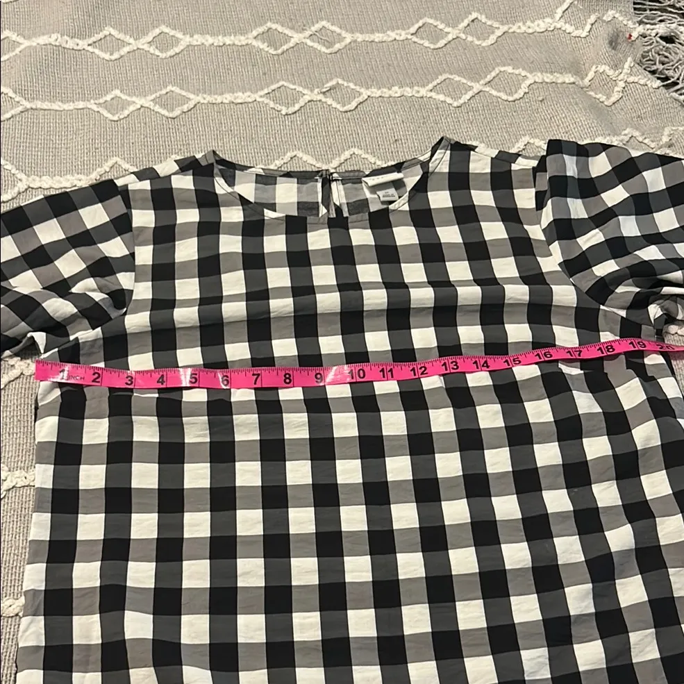 a new day Black and White Gingham Blouse - Image 9